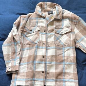 Plaid Button-Up Jacket